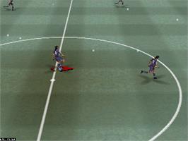 In game image of Mia Hamm Soccer 64 on the Nintendo N64.