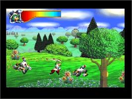 In game image of Mischief Makers on the Nintendo N64.