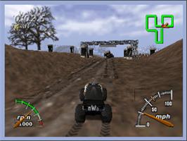 In game image of Monster Truck Madness 64 on the Nintendo N64.
