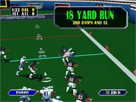 In game image of NFL Blitz on the Nintendo N64.