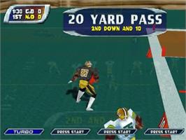 In game image of NFL Blitz Special Edition on the Nintendo N64.
