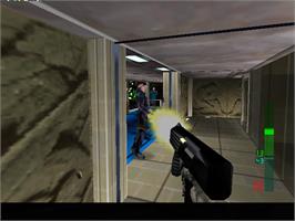 In game image of Perfect Dark on the Nintendo N64.