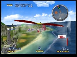 In game image of Pilotwings 64 on the Nintendo N64.