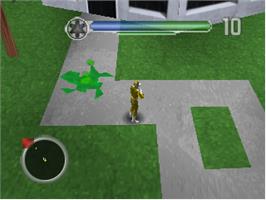 In game image of Power Rangers: Lightspeed Rescue on the Nintendo N64.