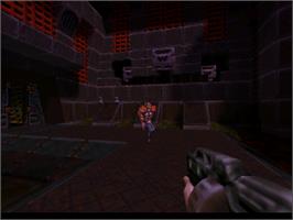 In game image of Quake 2 on the Nintendo N64.