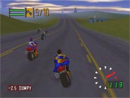 In game image of Road Rash 64 on the Nintendo N64.