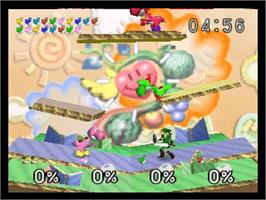 In game image of Super Smash Bros. on the Nintendo N64.