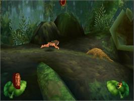 In game image of Tarzan on the Nintendo N64.