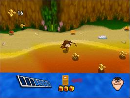In game image of Taz Express on the Nintendo N64.
