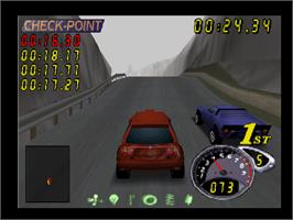 In game image of Top Gear Rally 2 on the Nintendo N64.