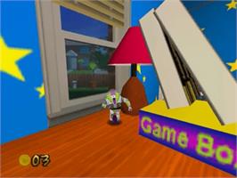 In game image of Toy Story 2: Buzz Lightyear to the Rescue on the Nintendo N64.
