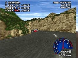 In game image of V-Rally Edition 99 on the Nintendo N64.