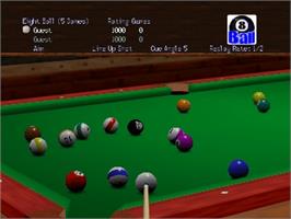 In game image of Virtual Pool 64 on the Nintendo N64.