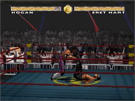 In game image of WCW Nitro on the Nintendo N64.