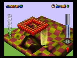 In game image of Wetrix on the Nintendo N64.