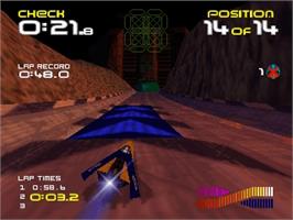 In game image of Wipeout 64 on the Nintendo N64.