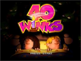 Title screen of 40 Winks on the Nintendo N64.