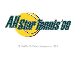 Title screen of All Star Tennis '99 on the Nintendo N64.