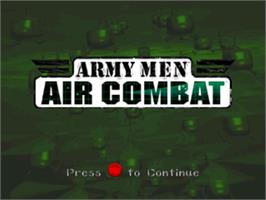 Title screen of Army Men: Air Combat on the Nintendo N64.