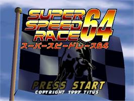 Title screen of Automobili Lamborghini: Super Speed Race 64 on the Nintendo N64.