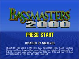 Title screen of Bassmasters 2000 on the Nintendo N64.