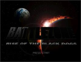 Title screen of Battle Zone: Rise of the Black Dogs on the Nintendo N64.