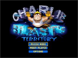 Title screen of Charlie Blast's Territory on the Nintendo N64.