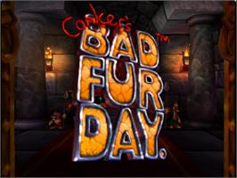 Title screen of Conker's Bad Fur Day on the Nintendo N64.