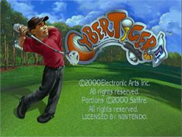 Title screen of Cyber Tiger on the Nintendo N64.