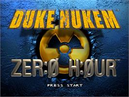 Title screen of Duke Nukem: Zero Hour on the Nintendo N64.