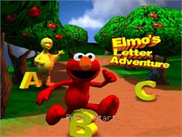 Title screen of Elmo's Letter Adventure on the Nintendo N64.