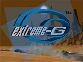 Title screen of Extreme G on the Nintendo N64.
