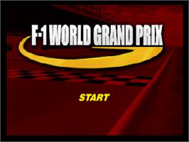 Title screen of F-1 World Grand Prix on the Nintendo N64.