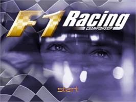 Title screen of F1 Racing Championship on the Nintendo N64.