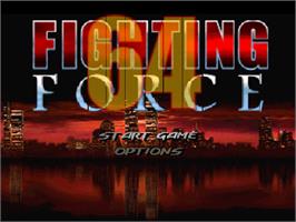 Title screen of Fighting Force 64 on the Nintendo N64.