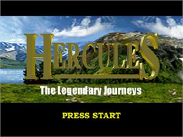 Title screen of Hercules: The Legendary Journeys on the Nintendo N64.