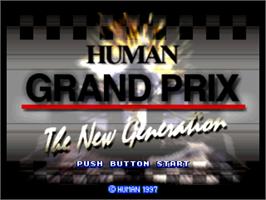 Title screen of Human Grand Prix: The New Generation on the Nintendo N64.