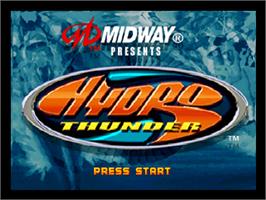 Title screen of Hydro Thunder on the Nintendo N64.