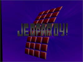 Title screen of Jeopardy on the Nintendo N64.