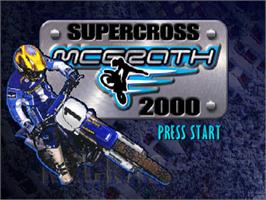Title screen of Jeremy McGrath Supercross 2000 on the Nintendo N64.