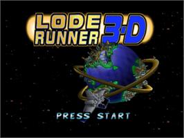 Title screen of Lode Runner 3D on the Nintendo N64.