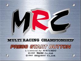 Title screen of MRC: Multi Racing Championship on the Nintendo N64.