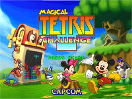 Title screen of Magical Tetris Challenge on the Nintendo N64.