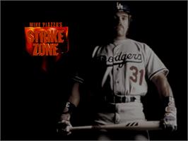 Title screen of Mike Piazza's StrikeZone on the Nintendo N64.