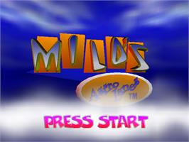 Title screen of Milo's Astro Lanes on the Nintendo N64.
