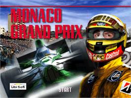 Title screen of Monaco Grand Prix on the Nintendo N64.