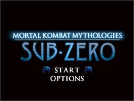 Title screen of Mortal Kombat Mythologies: Sub-Zero on the Nintendo N64.