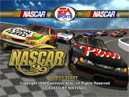 Title screen of NASCAR 99 on the Nintendo N64.