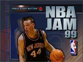 Title screen of NBA Jam 99 on the Nintendo N64.