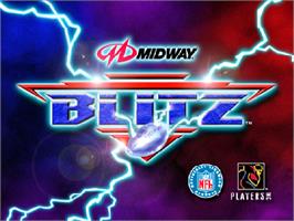 Title screen of NFL Blitz on the Nintendo N64.